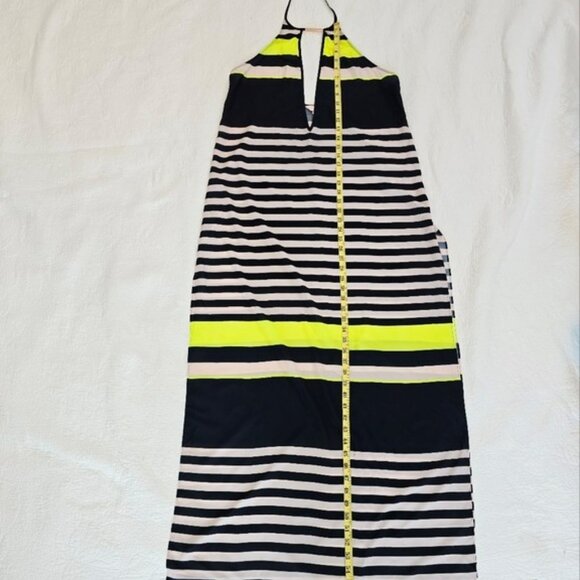 Ted Baker Women's Striped Sheer Halter Maxi Dress Size Medium Swimwear Coverup - Picture 9 of 15
